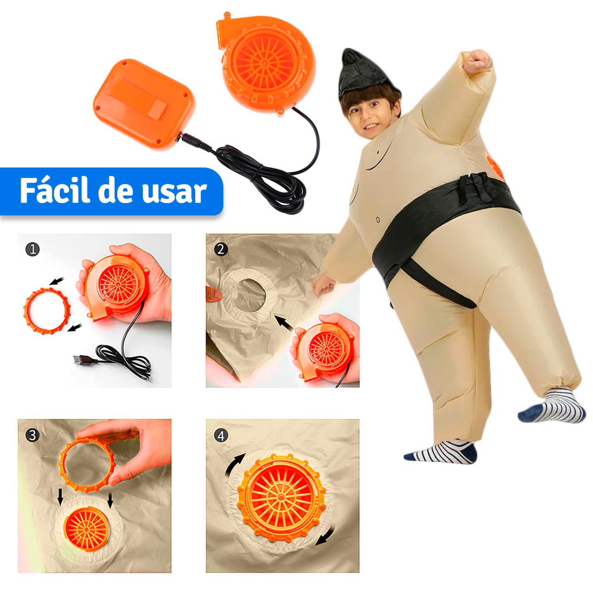 Nuevo Disfraz Inflable Sumo Niños
