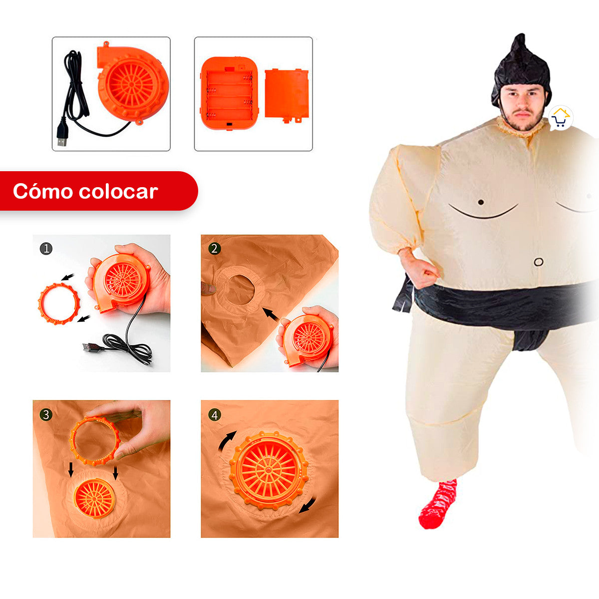 Nuevo Disfraz Inflable Sumo Adulto