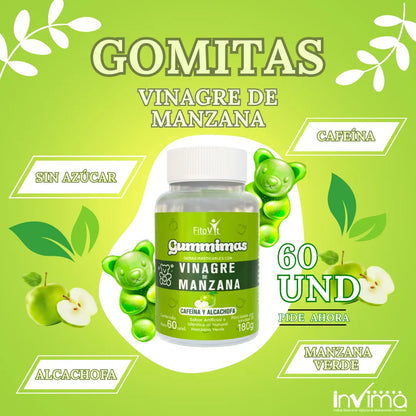 Gomitas de vinagre de manzana verde